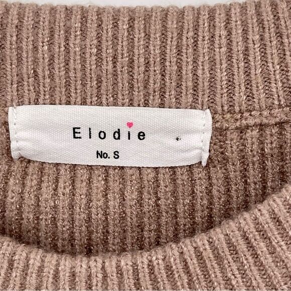 Elodie by Anthropologie Crew Neck Cropped Sweater Size S EUC - Picture 8 of 10